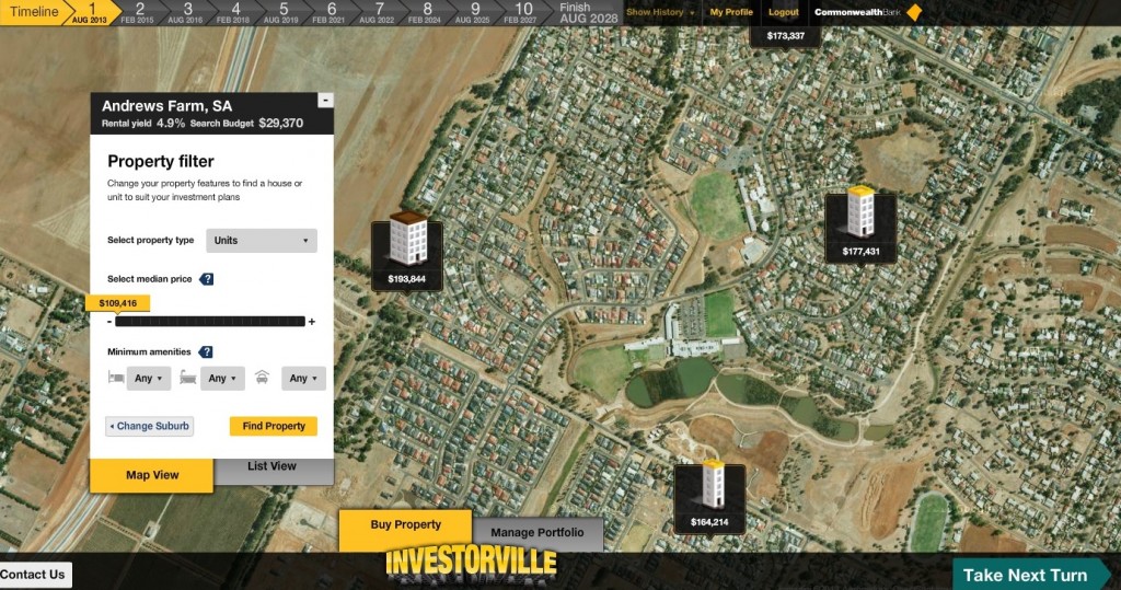 Una search bar consente di impostare i parametri di ricerca e visualizzare le case su una mappa reale.