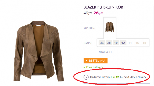 Un test dimostra come l'aggiunta di un counter temporale in un e-commerce aumenti le vendite
