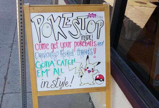 Pokemon Go Poke Stop advertising